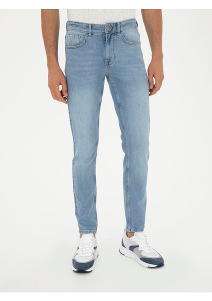 Erkek Açık Mavi Jean Pantolon 50285607-VR003