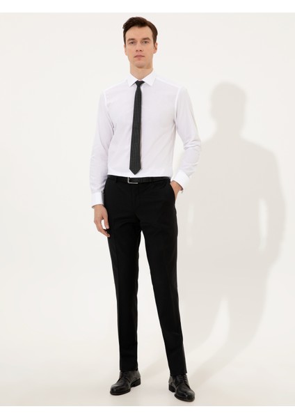 Erkek Siyah Slim Fit Kumaş Pantolon 50250844-VR046