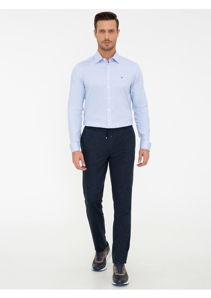 Erkek Lacivert Ex. Slim Fit Kumaş Pantolon 50240416-VR033