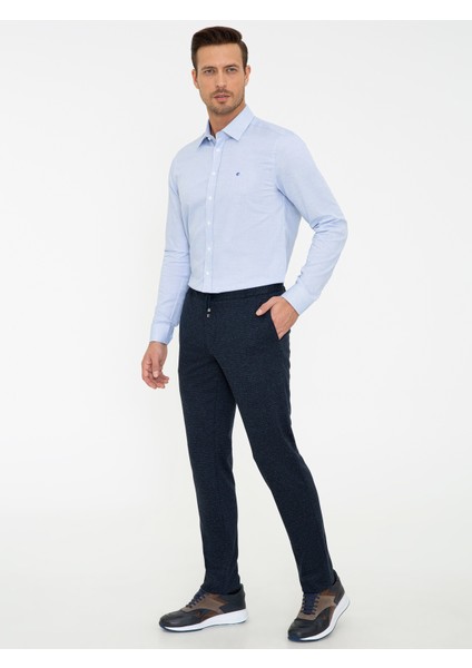 Erkek Lacivert Ex. Slim Fit Kumaş Pantolon 50240416-VR033