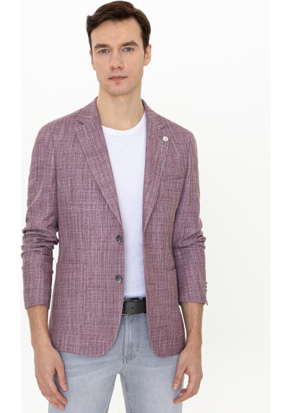 Erkek Bordo Ex. Slim Fit Ceket 50248782-VR014
