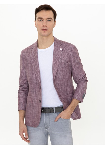 Erkek Bordo Ex. Slim Fit Ceket 50248782-VR014