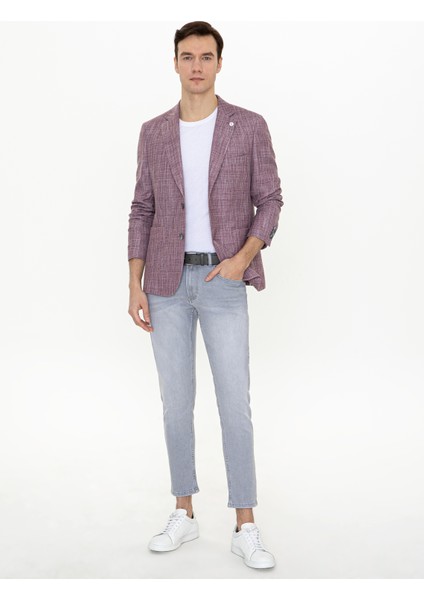 Erkek Bordo Ex. Slim Fit Ceket 50248782-VR014