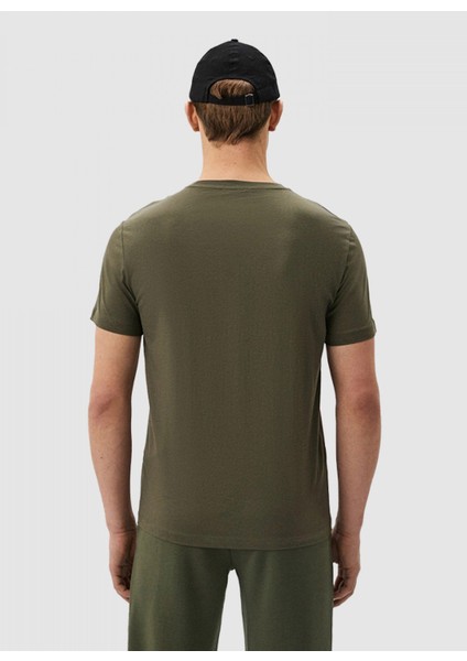 Bisiklet Yaka Haki Erkek T-Shirt 3DPT07PJM9Z fırsatları