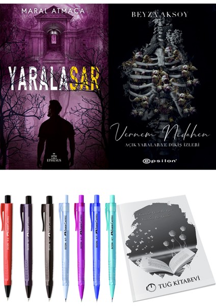 Yaralasar 3 Maral Atmaca ve Epsilon Yayınevi Vernem Nidahen Beyza Aksoy 2li Set
