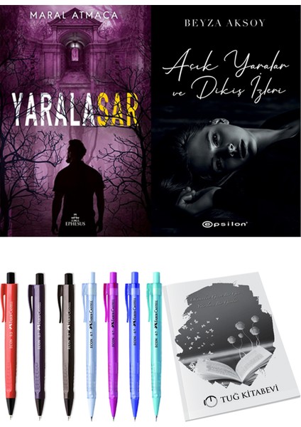 Yaralasar 3 Maral Atmaca ve Epsilon Yayınevi Açık Yaralar ve Dikiş Izleri Beyza Aksoy 2li Set