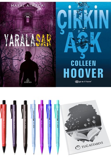 Yaralasar 3 Maral Atmaca ve Epsilon Yayınevi Çirkin Aşk Colleen Hoover 2li Set
