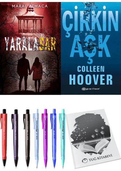 Yaralasar 4 Maral Atmaca ve Epsilon Yayınevi Çirkin Aşk Colleen Hoover 2li Set