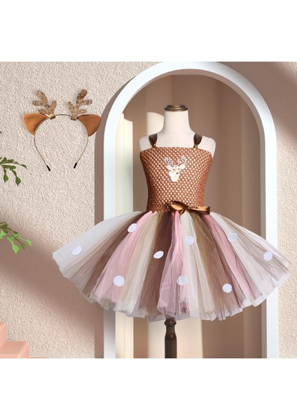 Ren Ğ Kı Için 6-7y Süslü Çocuk Giysileri Çocuk Kostüm Glitter Bandı (Yurt Dışından) indirimleri