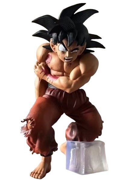 Troy Mitchel Dragon Ball Saiyan Yaralı Goku Savaşında Hasarlı Sun Wukong Kutulu El-Resmi Süsleme Modeli (Yurt Dışından)