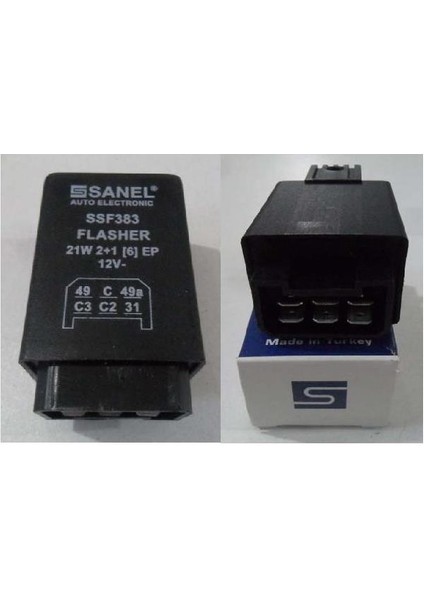 Flaşör 12V Traktör 49 31 49A C C2 C3 Fiat Masseyfer Ferguson Ford New Holland SSF383 Sanel