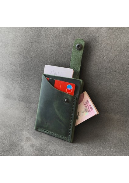 Apexaccord El Yapımı Deri Minimal Kartlık Cüzdan