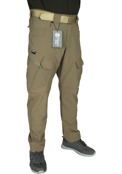 Tactical Taktik Pantolon Outdoor  Cep Esnek ve Hafif Malzeme Likrali (Mevsimlik)-Bej