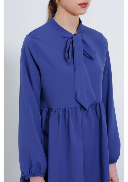 Kadın Indigo Örme Pantolon Tunik Alt Üst Takım 6654