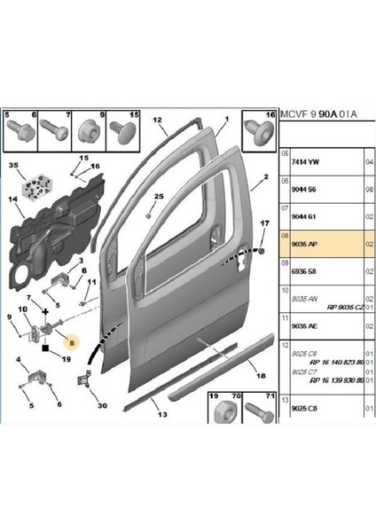 Ön Kapı Gergisi Bipper Nemo (WG8518-FSE22367009-9035AP)