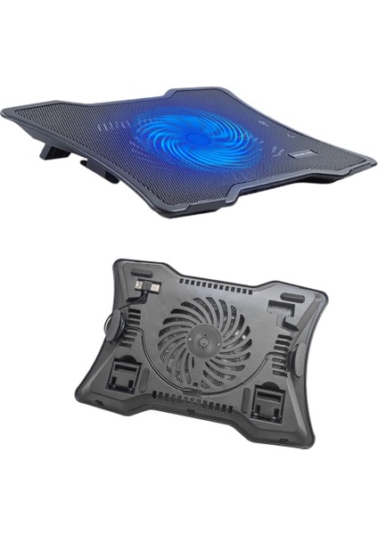 ST-811 Fanlı LED Işıklı Ergonomik Laptop Soğutucu Standı