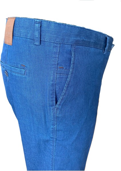 Erkek Regular Fit Normal Kesim Likralı Esnek Rahat Yüksek Bel Tensel İnce Yazlık Kot Pantolon fırsatları