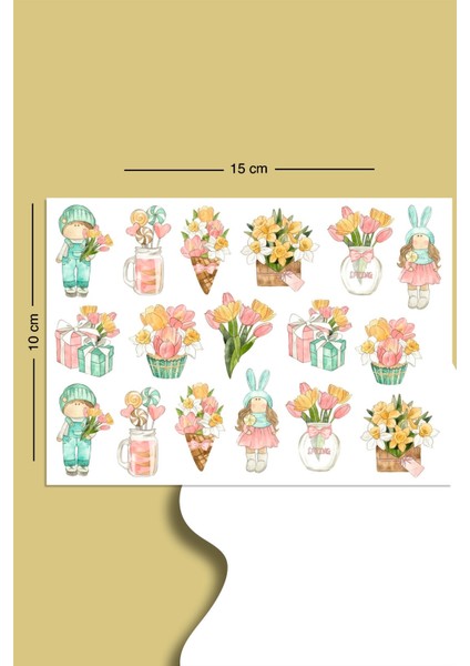 Vintage Planlayıcı Sticker Seti Planner Ajanda Bullet Journal Için Uygun Set