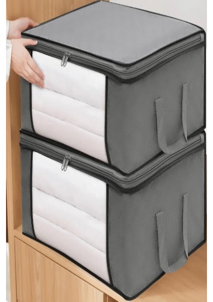 Gri 1 Adet Üst Pencereli Kıyafet Eşya Saklama Hurcu Baza Altı Depolama Hurcu Dolap Düzenleyic fiyatları