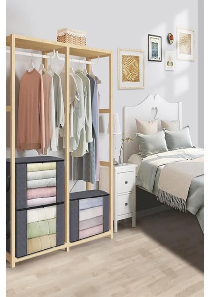 Gri 1 Adet Üst Pencereli Kıyafet Eşya Saklama Hurcu Baza Altı Depolama Hurcu Dolap Düzenleyic indirimleri