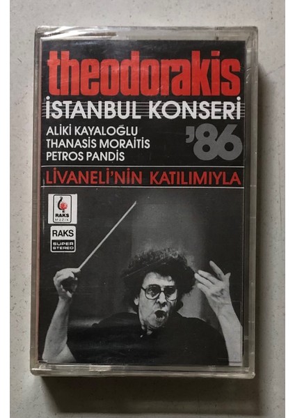 Theodorakis 86 Istanbul Konseri Kaset (Jelatininde Sıfır Orjnal Dönem Baskı Kaset)