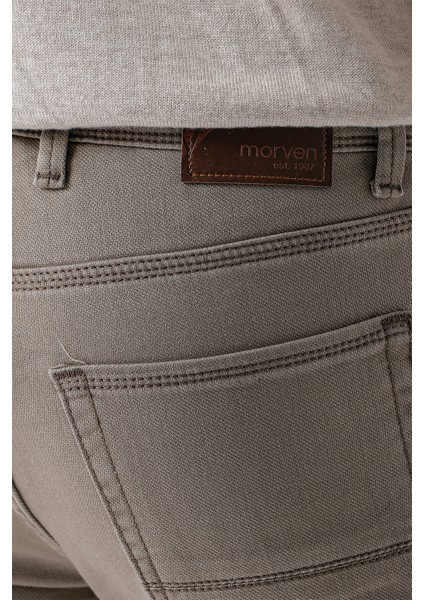 Erkek Açık Kahve Mevsimlik Pamuk 5 Cep Slim Fit Jean Pantolon indirimleri