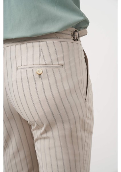 Erkek Bej Poliviskon Trend Pileli Slim Fit Spor Pantolon modelleri