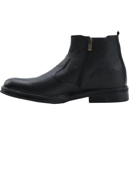 Erkek Siyah Casual Fermuarlı Chester Yarım Bot modelleri