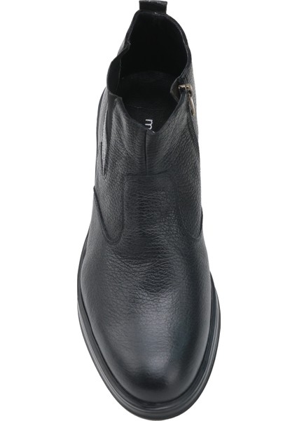 Erkek Siyah Casual Fermuarlı Chester Yarım Bot indirimleri