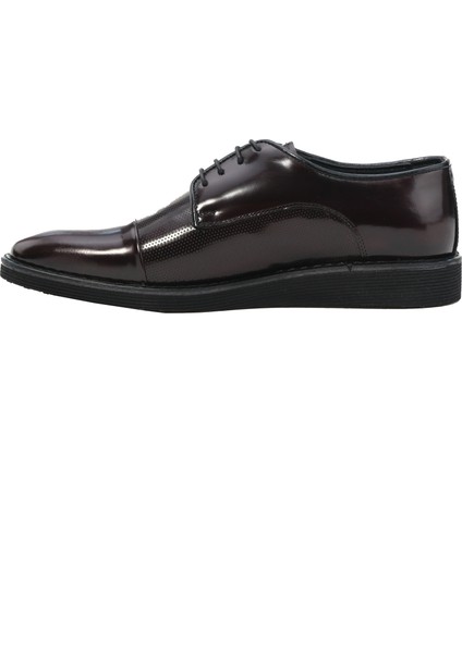 Erkek Bordo Poliüretan Rugan Deri Ayakkabı modelleri