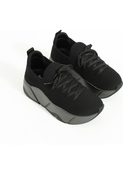 Irene Siyah-Platin streç File Kadın Spor Ayakkabı fiyatları