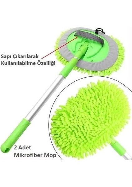 Mikrofiber Teleskopik Oto Araba Araç Yıkama Mopu modelleri