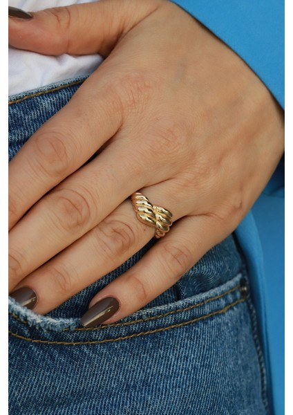 14 Ayar Altın,burgu Yüzük AGYZK171