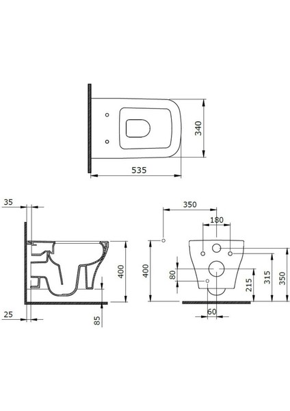 Firenze Rimless Asma Klozet Parlak Beyaz + Bocchı Yavaş Kapanır Kapak 1304-064-0128