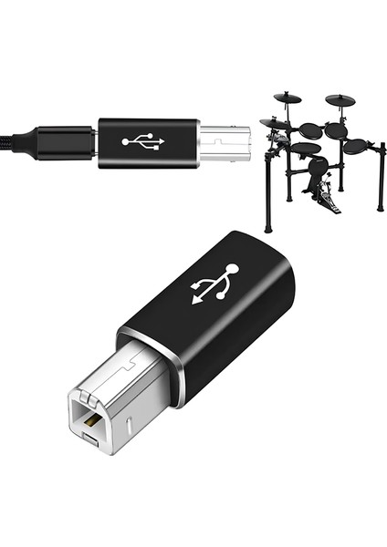 Mavi Ay Bilişim Type C To USB B  Klavye Midi Yazıcı Printer Çevirici Dönüştürücü Adaptör