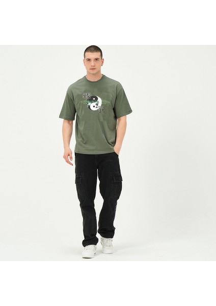 Owut Collection Erkek Sırt Baskı Detaylı Oversize T-Shirt