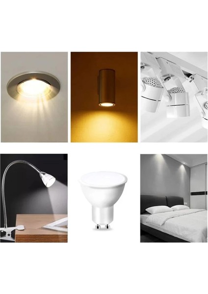 5 Adet 9W LED Ampul (Gu-10 Dimlenebilir) (Günışığı)
