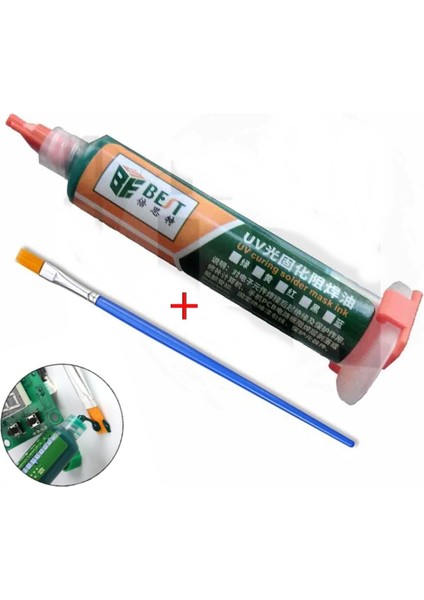 Bst Uv Jel Yol Kaplama Yalıtım Maskesi Elektronik Kart Tamir Malzemesi 10CC Yeşil