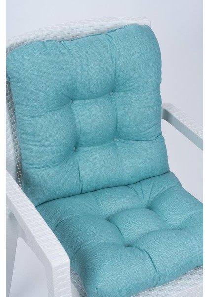 Candy Mint Pofidik Arkalıklı Sandalye Minderi Özel Dikişli Bağcıklı 43X88cm fiyatları