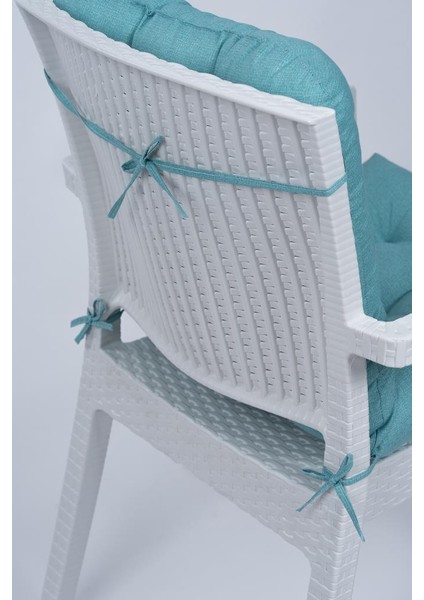 Candy Mint Pofidik Arkalıklı Sandalye Minderi Özel Dikişli Bağcıklı 43X88cm modelleri