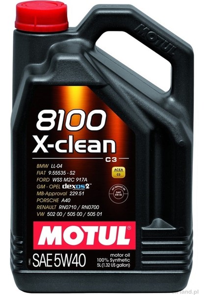 8100 X-Clean Sae 5W-40 Synthetic Motor Oil 5l