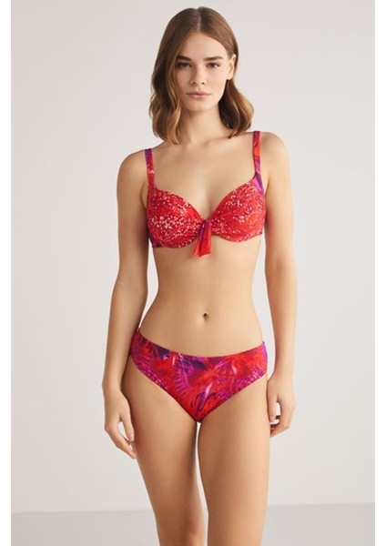 Çıkarılabilir Push Up Lı Kalın Kenarlı Aısso Desenli Dolgulu Bikini Takımı modelleri