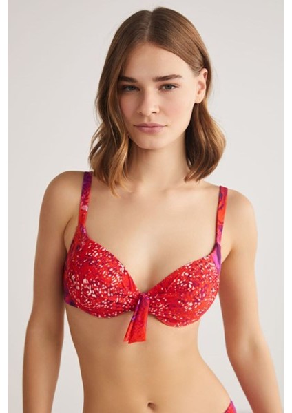 Çıkarılabilir Push Up Lı Kalın Kenarlı Aısso Desenli Dolgulu Bikini Takımı fırsatları
