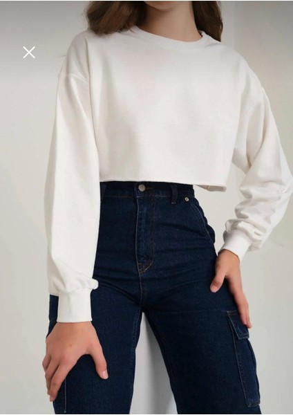3 Iplik Crop Sweatshirt fiyatları