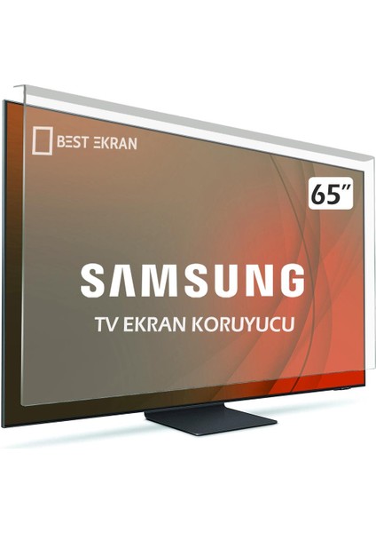Samsung 65S90D Tv Ekran Koruyucu - Samsung 65" Inç KIRILMAZ OLED QE65S90DATXTK Kırılmaz Koruyucu