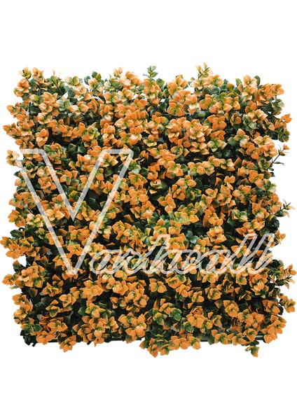 V.artwall Yapay Dikey Bahçe Paneli Duvar Kaplama Paneli Turuncu 50*50 cm