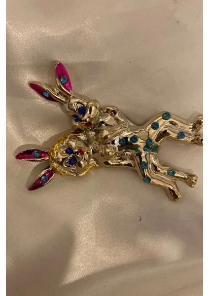 Magnet Playboy Tavşan Eroti K Figürlü Taşlı Metal Mıknatıs Magnet 4