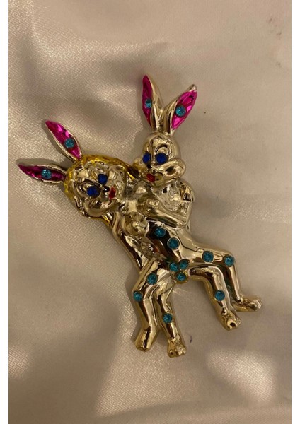 Magnet Playboy Tavşan Eroti K Figürlü Taşlı Metal Mıknatıs Magnet 4