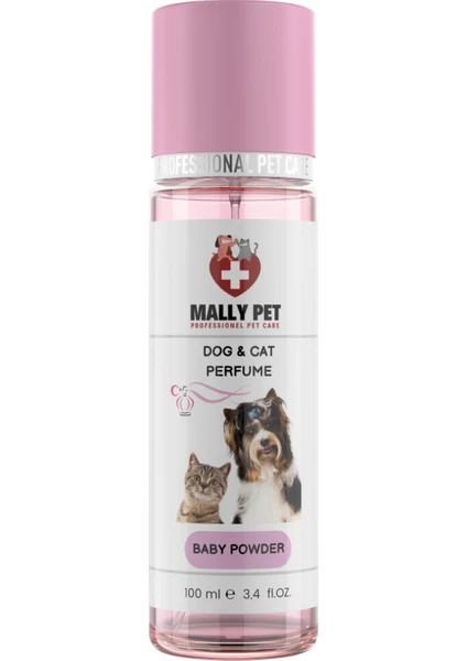 Mally Pet Professionel Pet Care Bebek Pudrası Kokulu Kedi ve Köpek Parfümü 100 ml