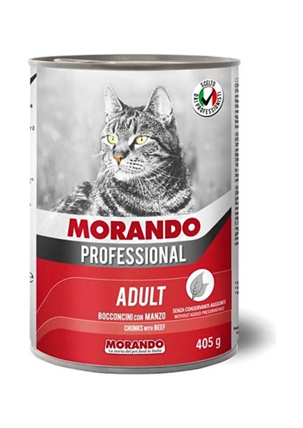 Professional Biftekli Yetişkin Kedi Konservesi 6 Adet 405 gr